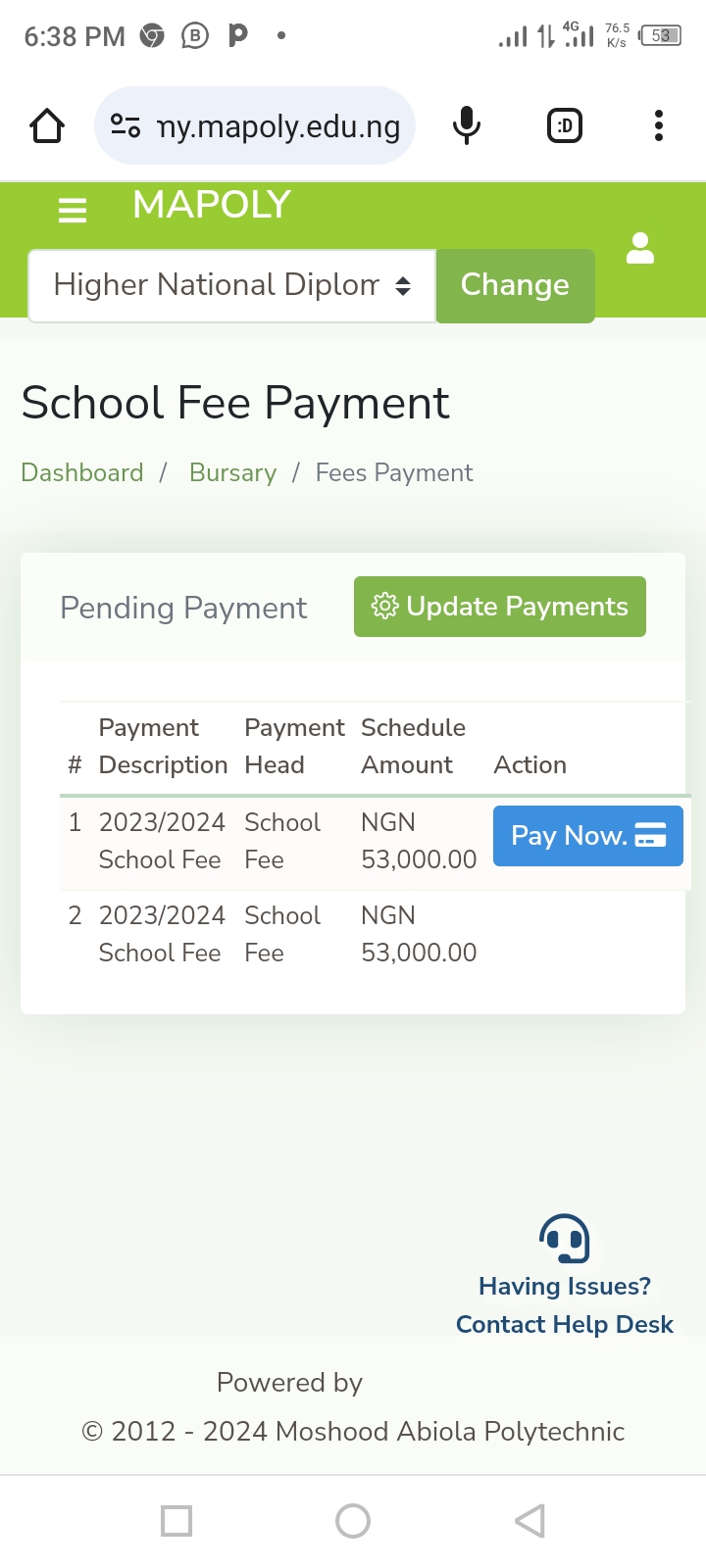 UPDATED: Returning Students School Fees Remain Unchanged As Freshers Fee Still Unknown